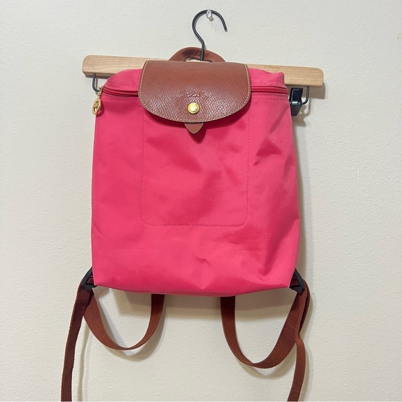 Longchamp Handbags - Longchamp Le Pliage Backpack hot pink